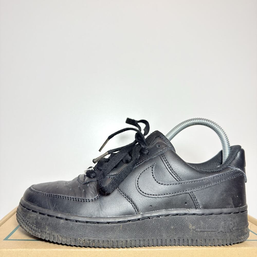Nike Air Force 1 Low Triple Black Youth 6Y Kids Casual Sneakers Shoes GS Used